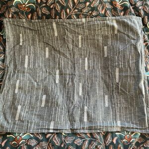 West Elm Fragmented Stripe Flannel Standard Sham, Dark Charcoal
